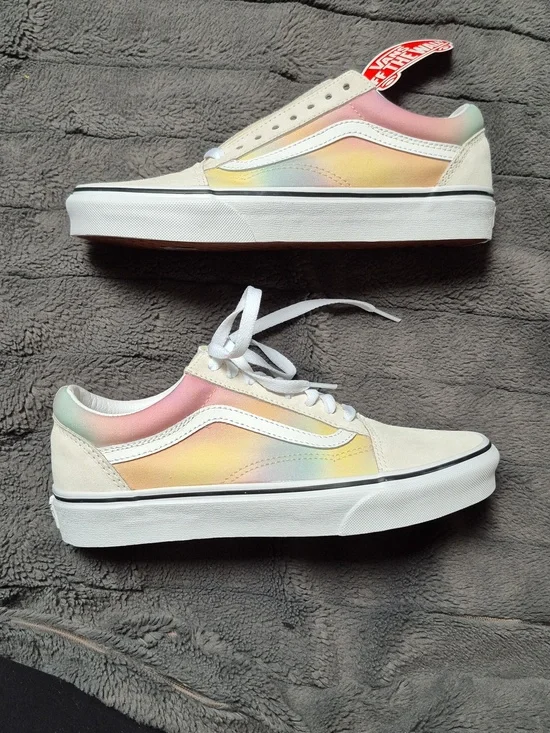 Vans Old Skool Unisex Aura Shift Suede Beige & Pastel Sneakers SZ 6.5 M/8 W, NWT - Picture 13 of 14